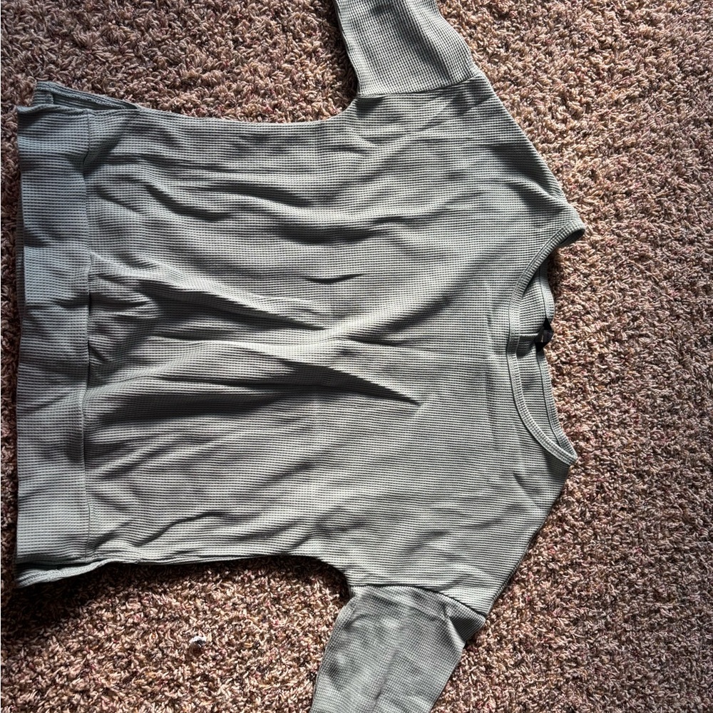 Gray Long Sleeve Top